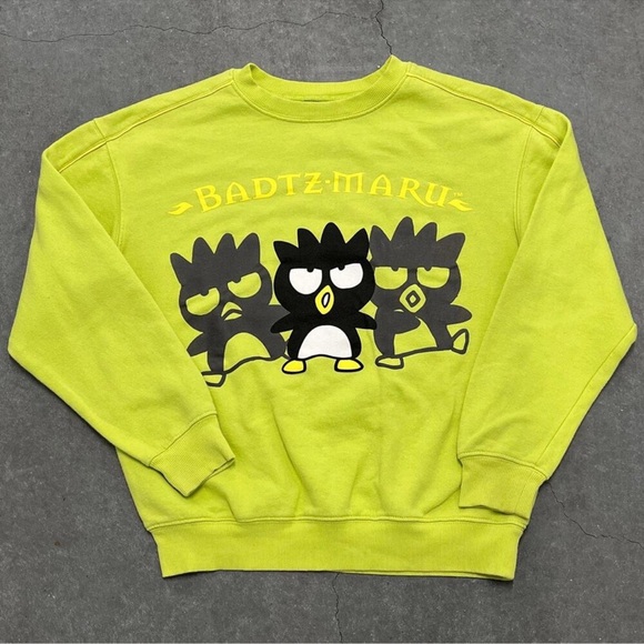 Sanrio Badtz-Maru Lime Green Sweater XL - Picture 3 of 6